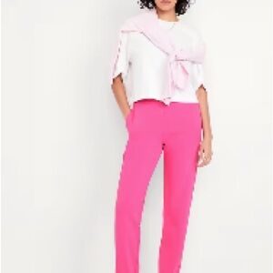 Old Navy Women's Bright Pink Straight Leg Pants